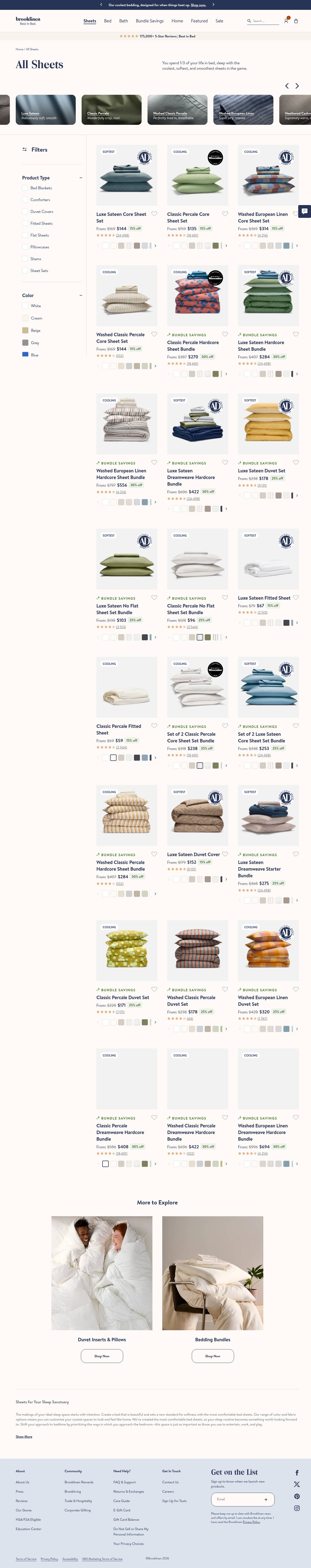 Capture from the brooklinen.com audit